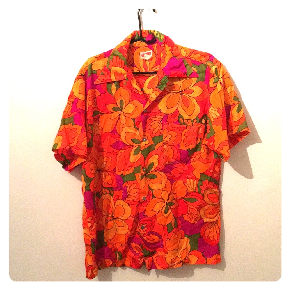 Psychedelic Flower Button-down Shirt